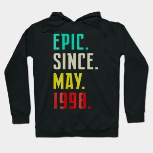 Born in May 1998 Funny 22st Birthday Gift Him Her Hoodie